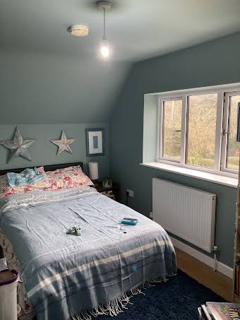 Bedroom re paint/ brown upvc window painted white album cover