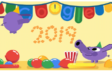 Google Doodle di Awal Tahun Baru 2019