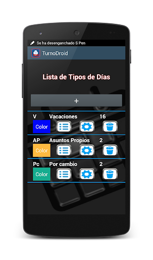 TunoDroid Calendario de Turnos