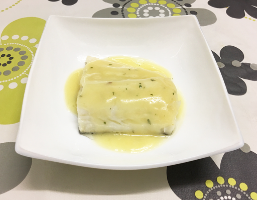 Cod with pil pil sauce