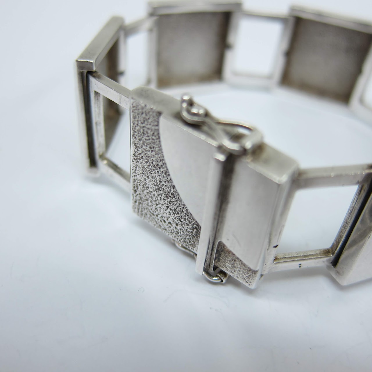 Coin Silver Modernist Bracelet