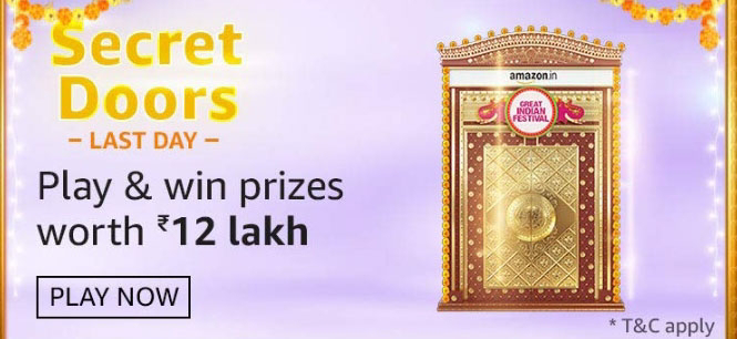 Amazon Secret Doors Last Day Play and Win answers of 25th October 2020