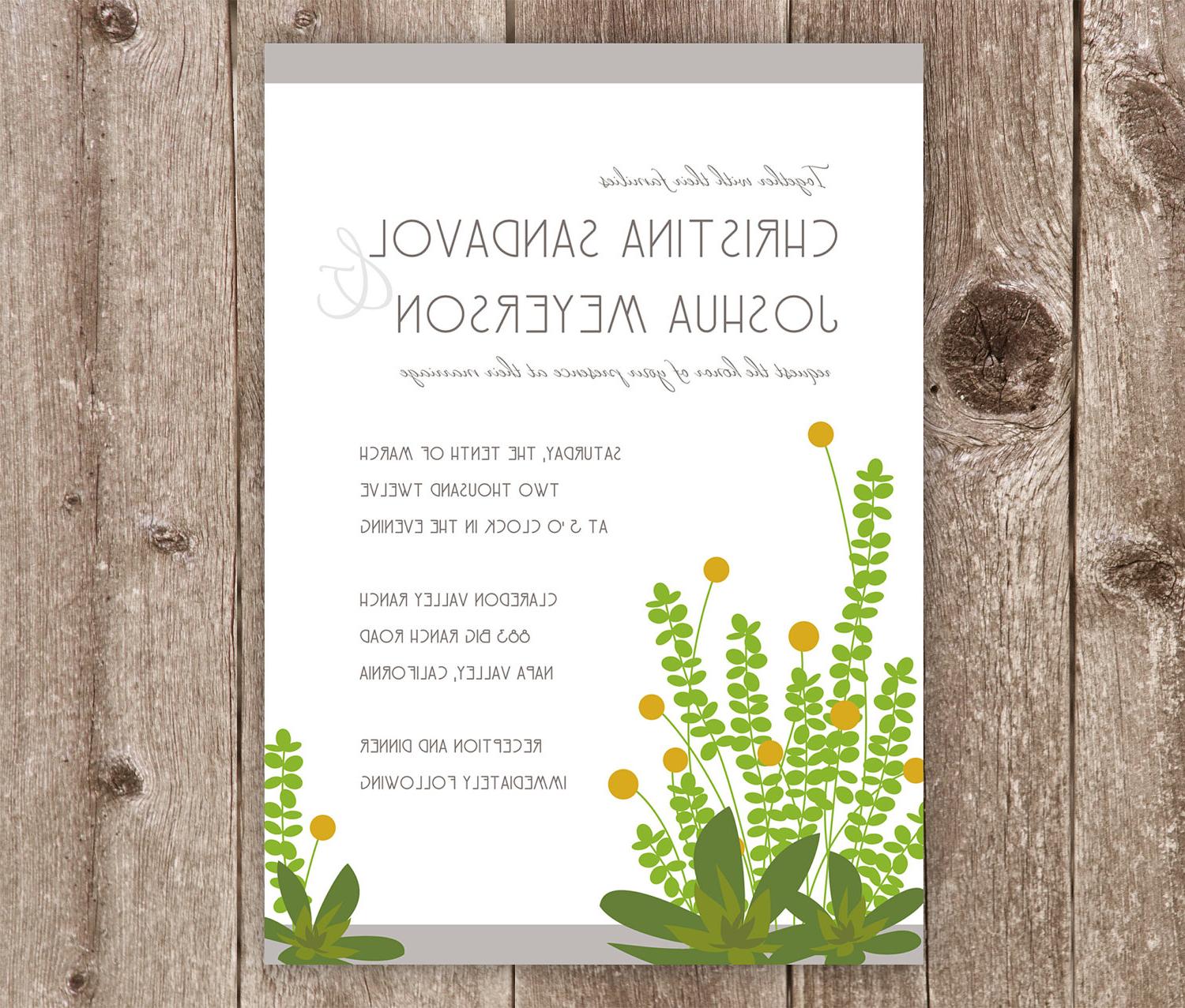 Printable Wedding Invitations: