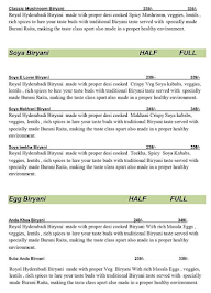 Mezbaan Biryani menu 3