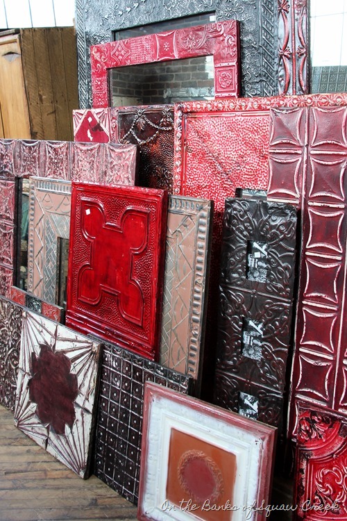 Ceiling Tin at West End Salvage - On the Banks of Squaw Creek