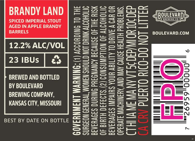 Boulevard Brandy Land Spiced Imperial Stout Coming In 2019