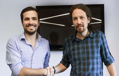 Alberto Garzón y Pablo Iglesias