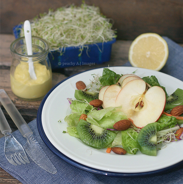 Almond Kiwi Alfalfa Salad