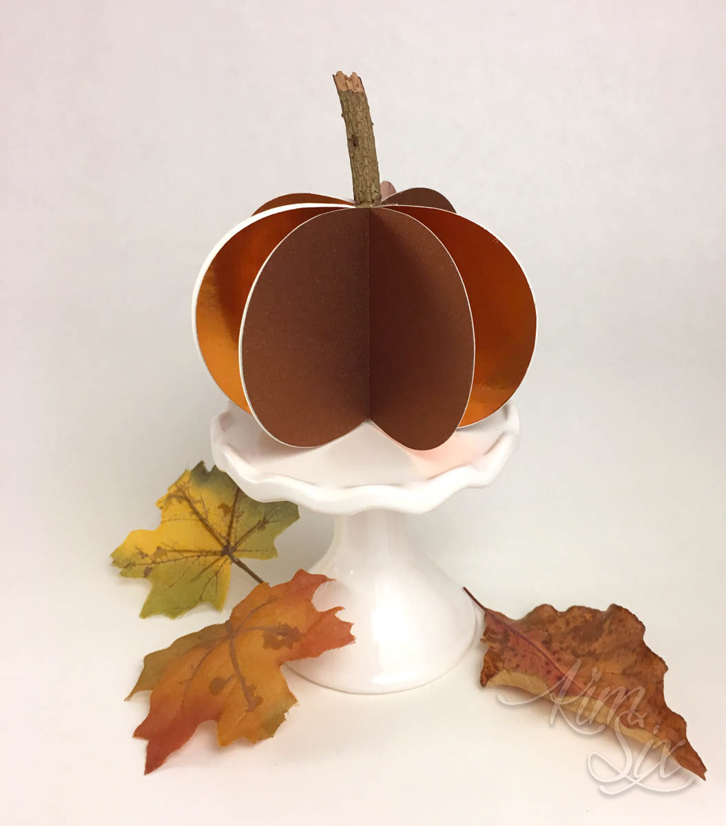 Three dimensional cardstock pumpkin