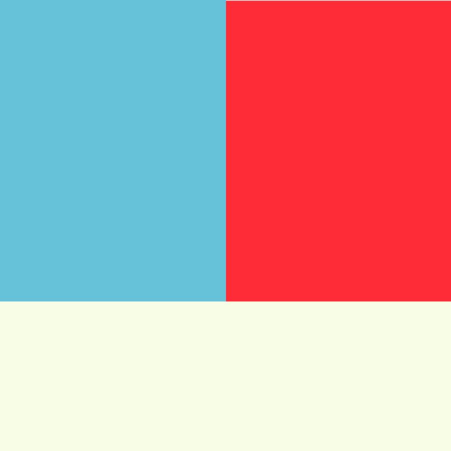 Red and Aqua with an Ivory