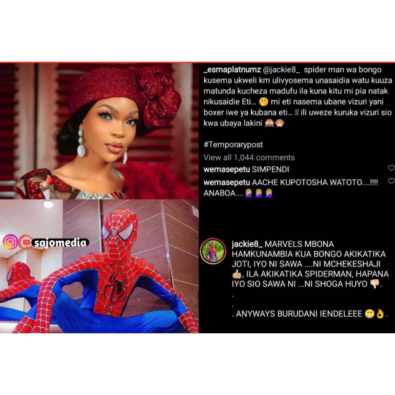 Jibu la Spiderman wa BONGO Baada ya Wema Sepetu Kuonesha Kutompenda Jamaa Huyo