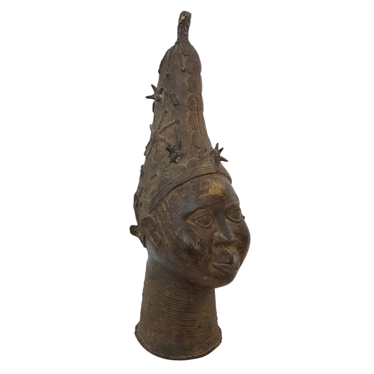 Yoruba Brass Head Sculpture