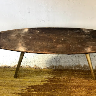 Travertine Top Oval Cocktail Table