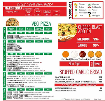 Chicago Pizza menu 