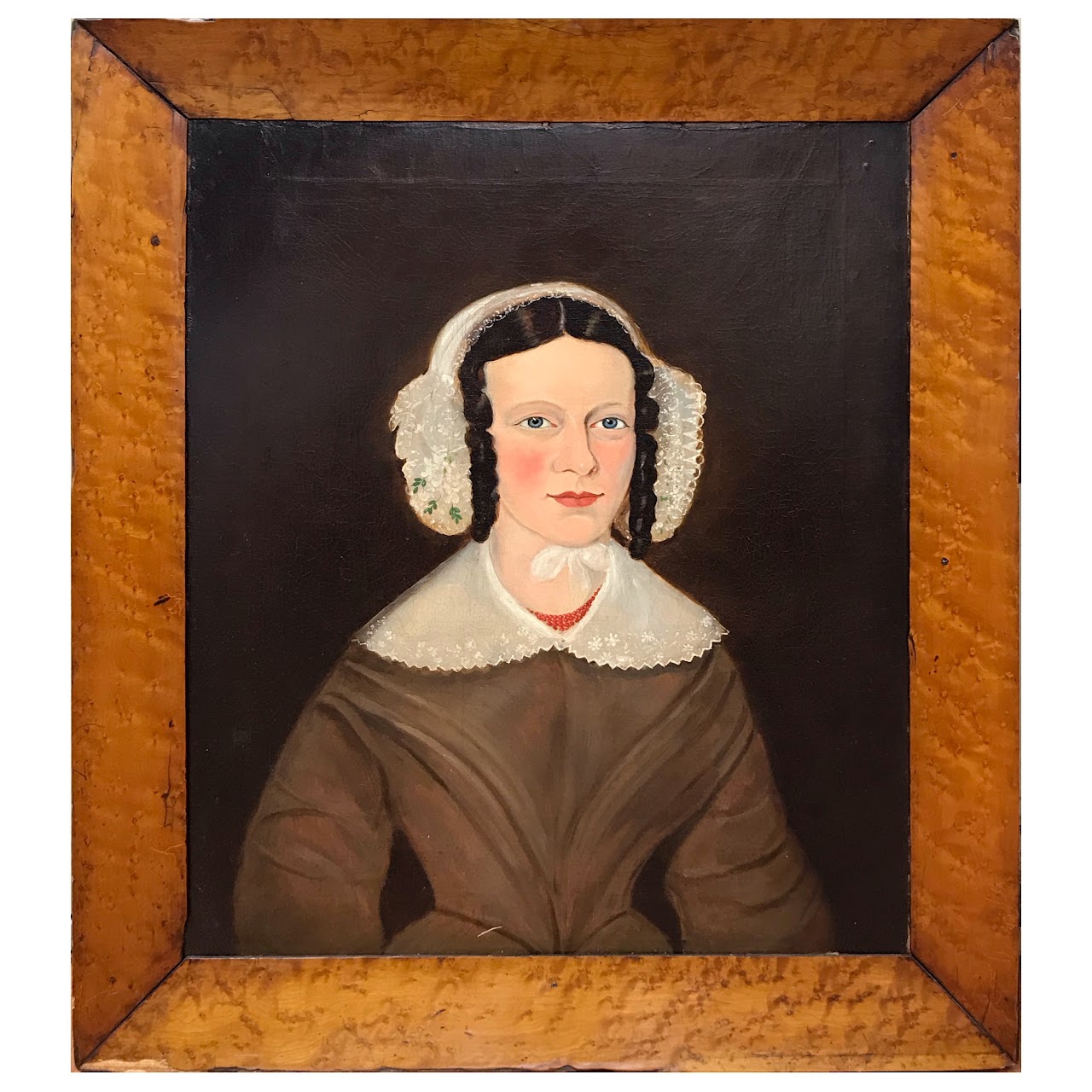 Antique Colonial Oil Portrait