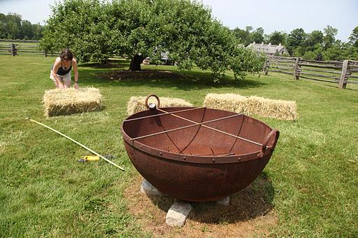 decorated hay bales for fall