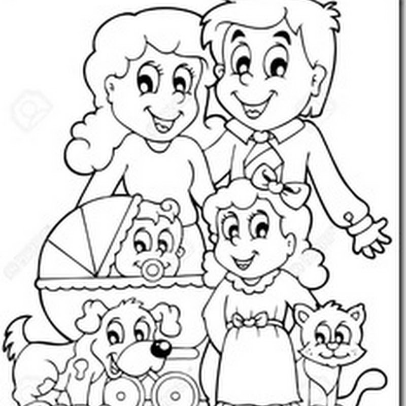 Dibujos de la Familia para colorear