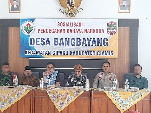 Polsek Cipaku Polres Ciamis Giat Sosialisasi Pencegahan Bahaya Narkoba di Desa Bangbayang