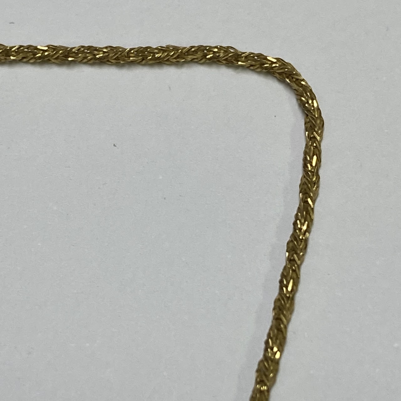 18K Gold Rope Chain Necklace