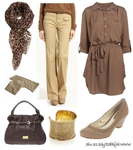 Khaki oversized shirt dress