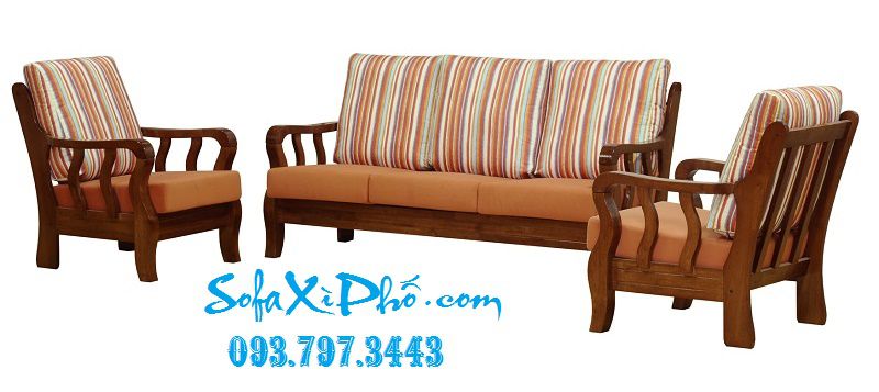 Bọc nệm ghế sofa gỗ tại nhà - May nệm ghế salon gỗ tại hcm