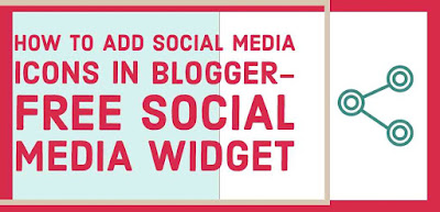 How To Add Social Media Icons In Blogger- FREE SOCIAL MEDIA WIDGET