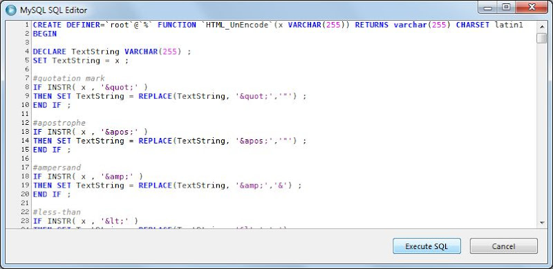 Aadir procedimiento almacenado stored procedure en servidor MySQL Server con MySQL Administrator