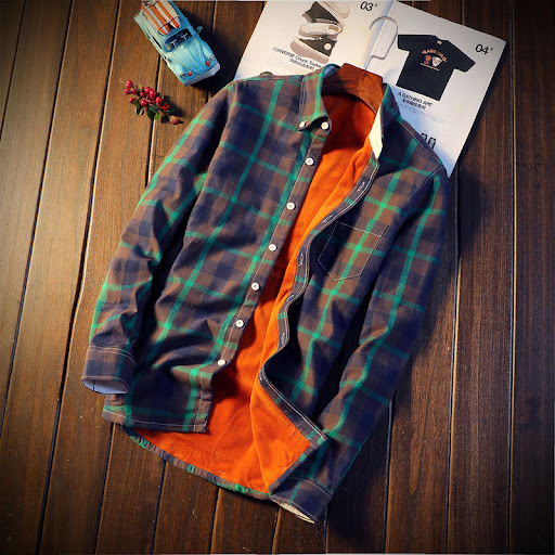 Title 3, Plush padded plaid shirt offers warmth and comf...
