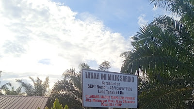 Mafia Tanah Serobot Lahan Kelompok Tani Budi Lestari