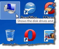 Icona del desktop senza testo