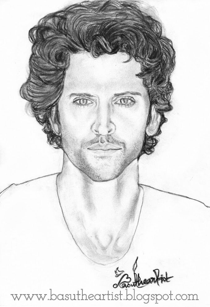 Hrithik Roshan sketch painting! how to draw Hrithik Roshan sketch painting  | Pencil sketch portrait, Pencil sketch images, Celebrity drawings