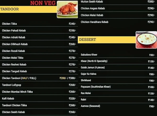 K10 Multi Cuisine Restaurant menu 