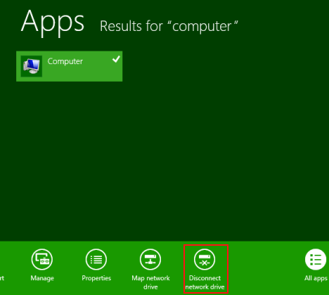 ลบตำแหน่งเครือข่ายที่แมปเป็นไดรฟ์ใน Windows 8