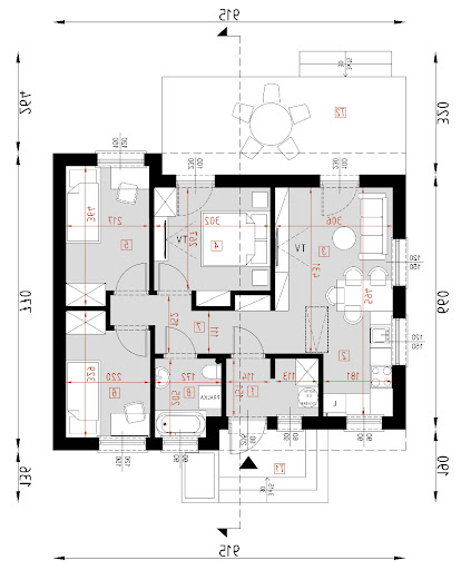 D57AD - WT2021 wersja drewniana - Rzut parteru