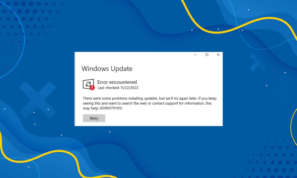 Solucionar el error de actualización de Windows 10 0x80070103