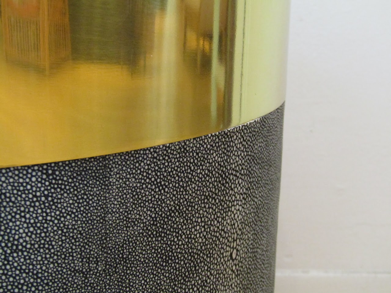 Brass Top Shagreen Table