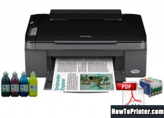 Reset Epson TX117 printer by Resetter program