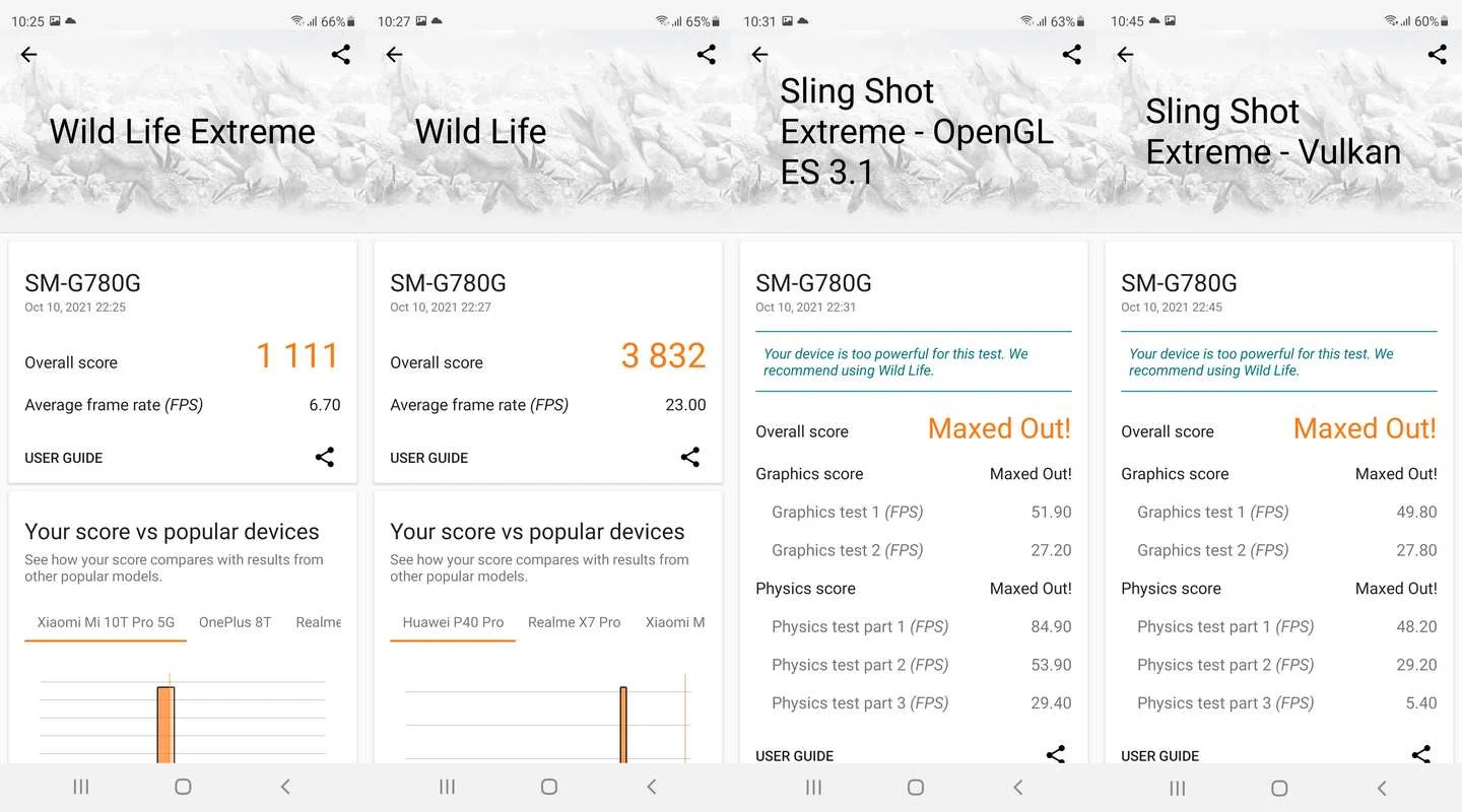 Benchmark Samsung Galaxy S20 FE Snapdragon