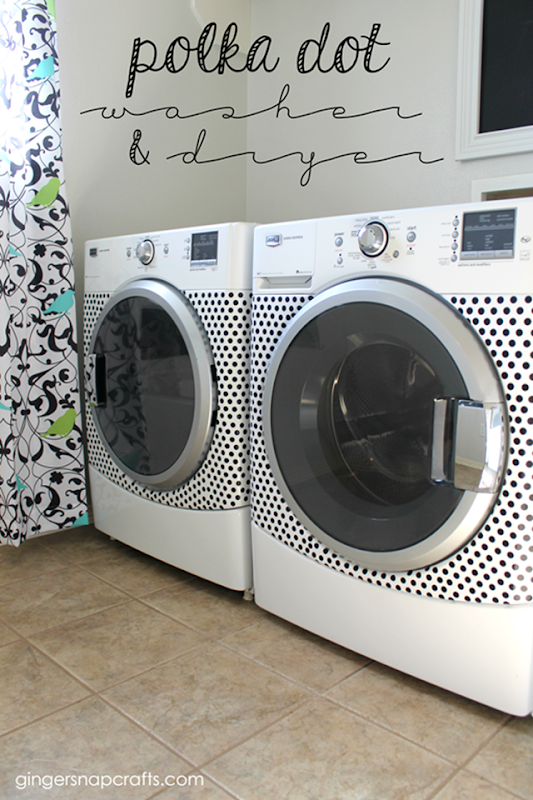 Polka Dot Washer & Dryer at GingerSnapCrafts.com #happycrafters #ad_thumb