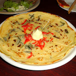 okinawa pizza with onion and ginger + mayonnaise in Ikebukuro, Japan 