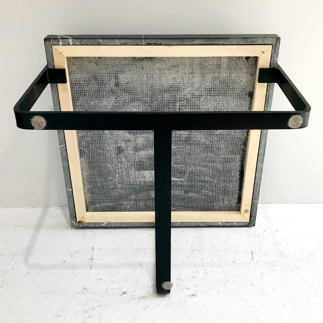 Black Marble Top Side Table #3