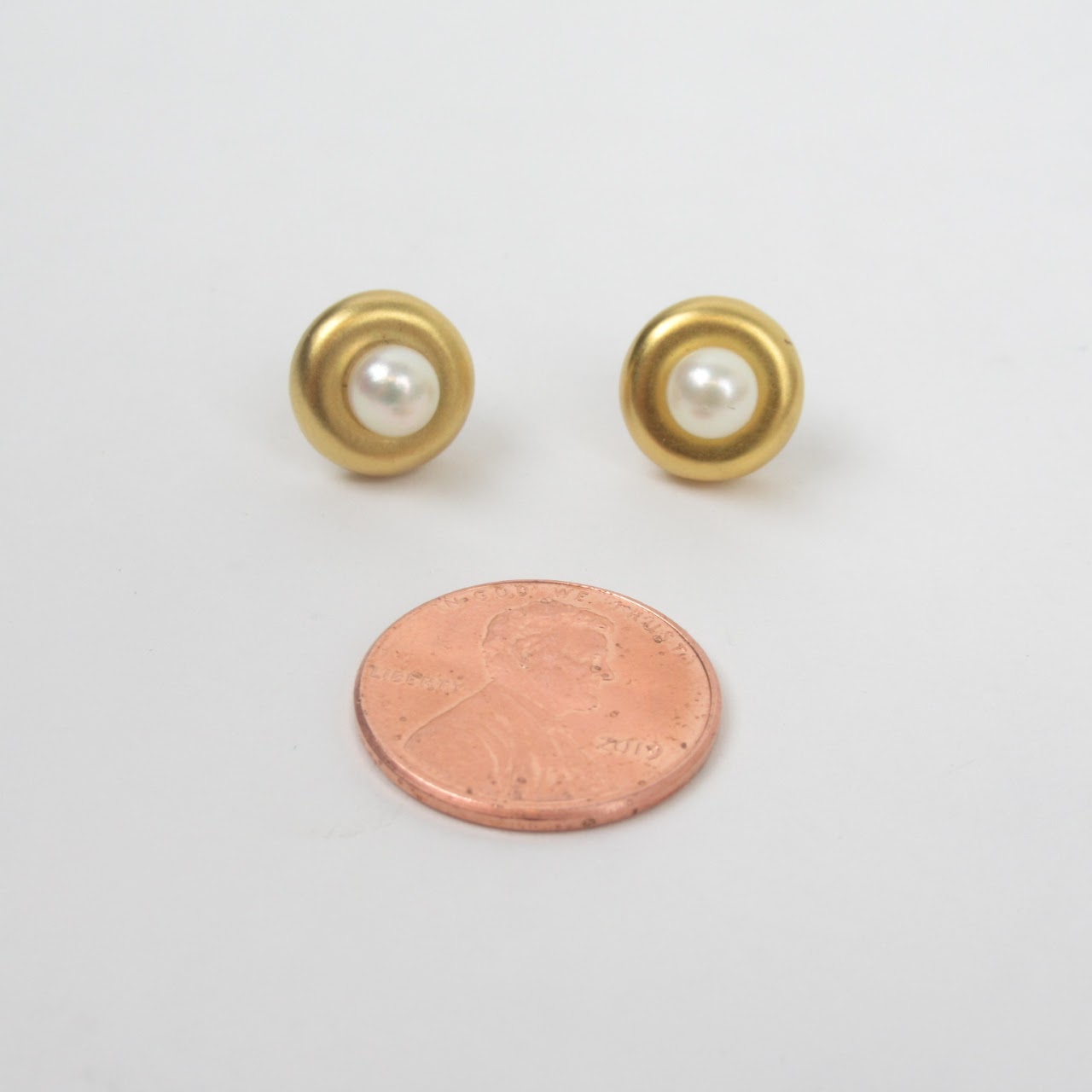 14K Gold and Pearl Earrings