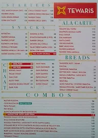 Tewari Bros. Mithaiwala menu 3