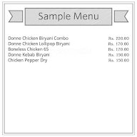 Chickpete Donne Biriyani House menu 1