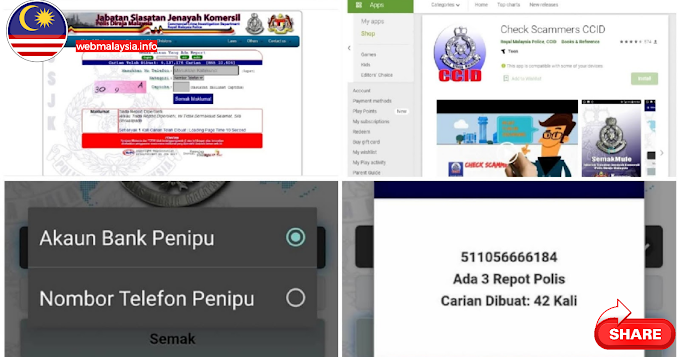 Cara Check Scammer Online (Semak No Akaun & No Telefon) | CCID