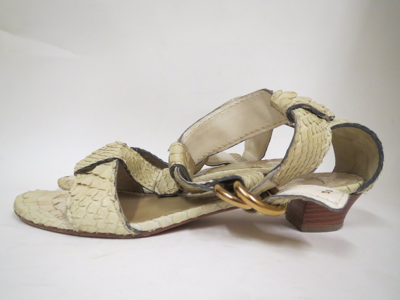 Chloe Faux Snakeskin Sandals