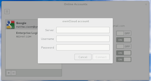 Gnome 3.7.1 - OwnCloud