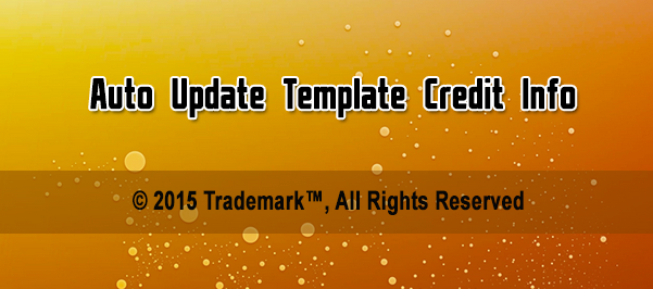 autoupdate credits info in template footer