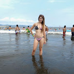 heather at enoshima beach in japan in Fujisawa, Japan 