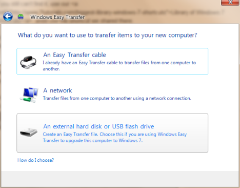 Windows Easy Transfer
